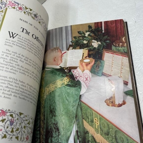 VTG 1955 "My Catholic Devotions" Catholic Manual of Prayers Leather Covers - Picture 7 of 16